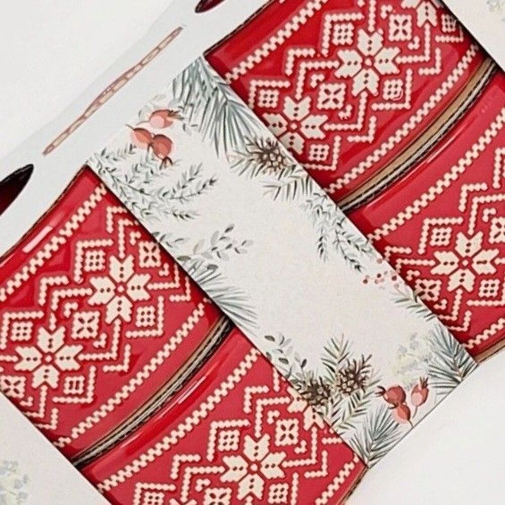 MasterClass‎ Bake Shop Christmas Sweater Ceramic Ramekins Set Of 4 NEW NIB